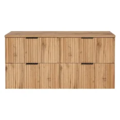 Wastafelmeubel ZEVARA - 120 cmx46 cmx57 cm - Natuurlijk licht Hout paneel