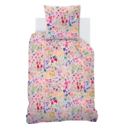 Wee Blue Bell Dekbedovertrek Jardin Secret - 140 x 200 + 63 x 63 cm - Katoen