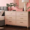 Westerleigh - Commode met 6 laden in roze MDF