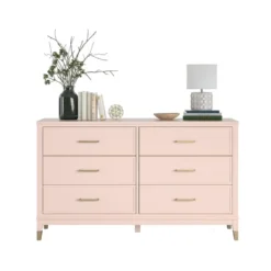 Westerleigh - Commode met 6 laden in roze MDF