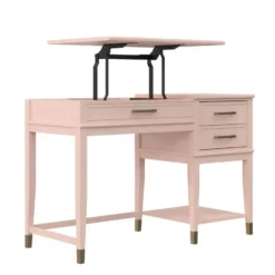 Westerleigh - Computerbureau met lifttop in roze MDF