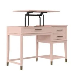 Westerleigh - Computerbureau met lifttop in roze MDF