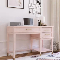 Westerleigh - Computerbureau met lifttop in roze MDF