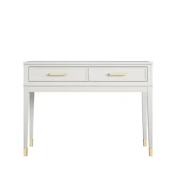 Westerleigh - Consoletafel met 2 laden in wit MDF