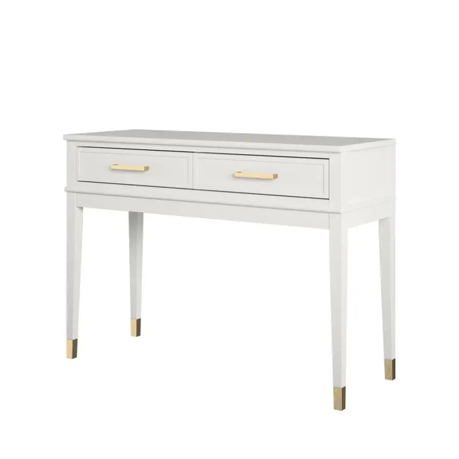 Westerleigh - Consoletafel met 2 laden in wit MDF