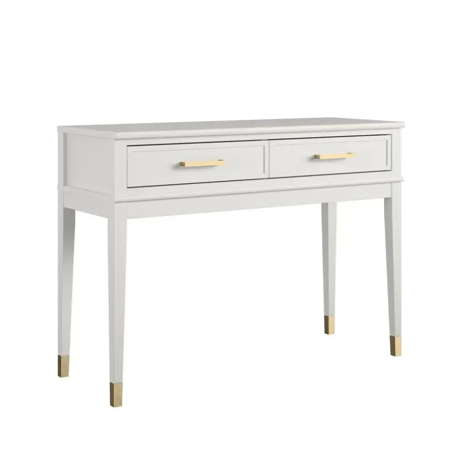 Westerleigh - Consoletafel met 2 laden in wit MDF