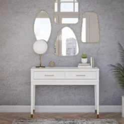 Westerleigh - Consoletafel met 2 laden in wit MDF