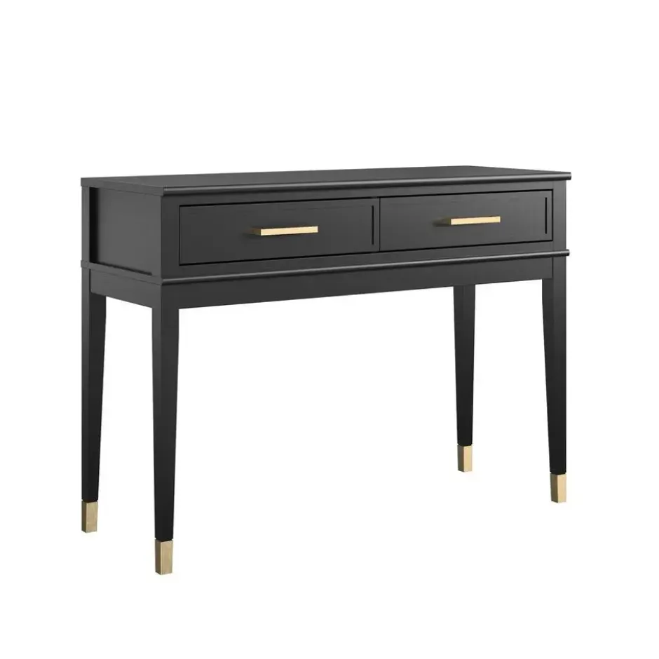 Westerleigh - Consoletafel met 2 laden in zwart MDF