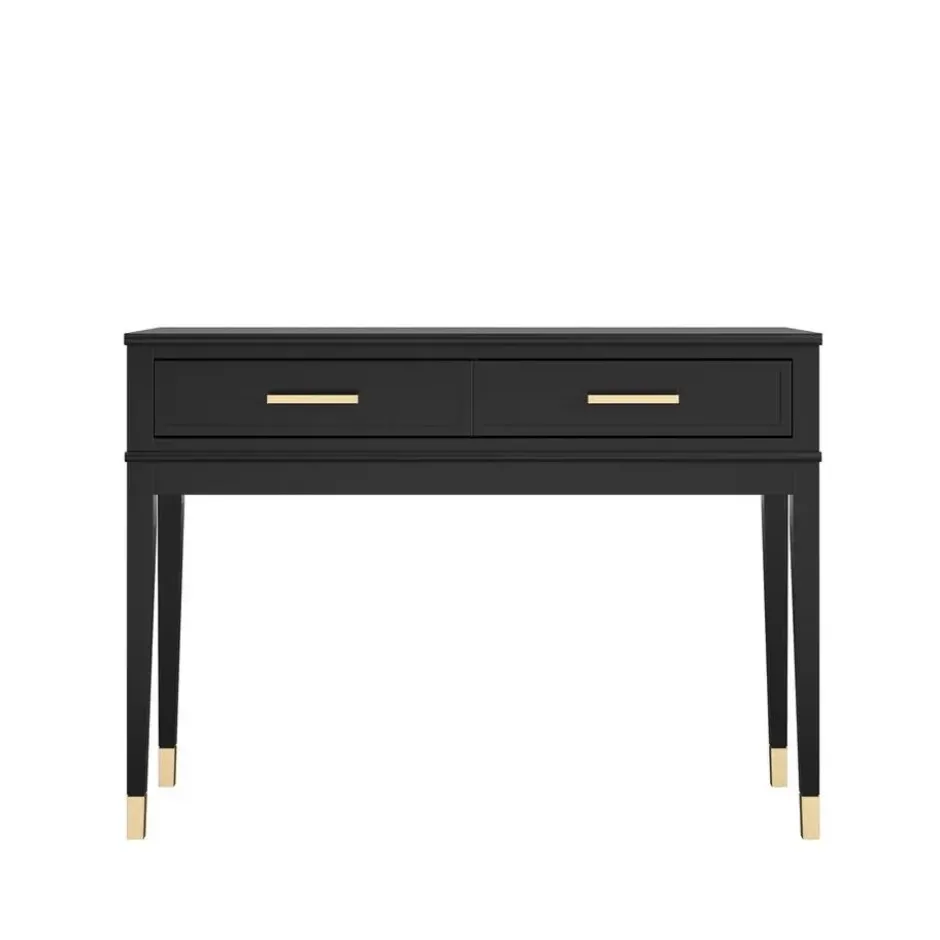 Westerleigh - Consoletafel met 2 laden in zwart MDF