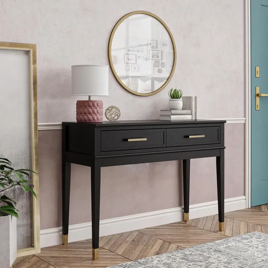Westerleigh - Consoletafel met 2 laden in zwart MDF