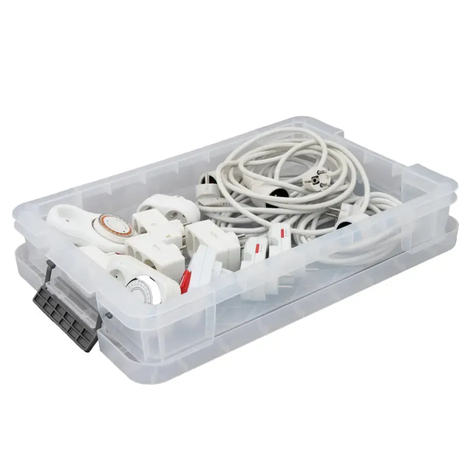 Whitefurze Opbergbox - 12L - Transparant - 55 x 36 x 9 cm