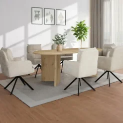 Wigan eettafel 200x100 cm eikenlook – 10-persoons ruime tafel