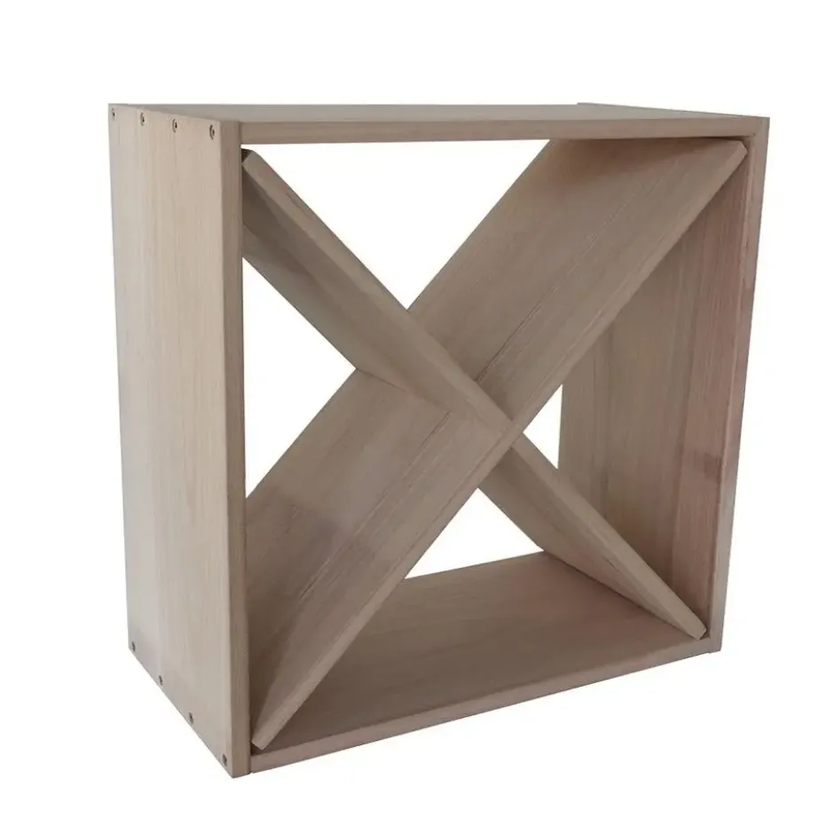 Wijnrek met kruis - 50 x 50 cm - Hout