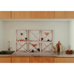 Wijnrek met kruis - 50 x 50 cm - Hout