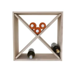 Wijnrek met kruis - 50 x 50 cm - Hout