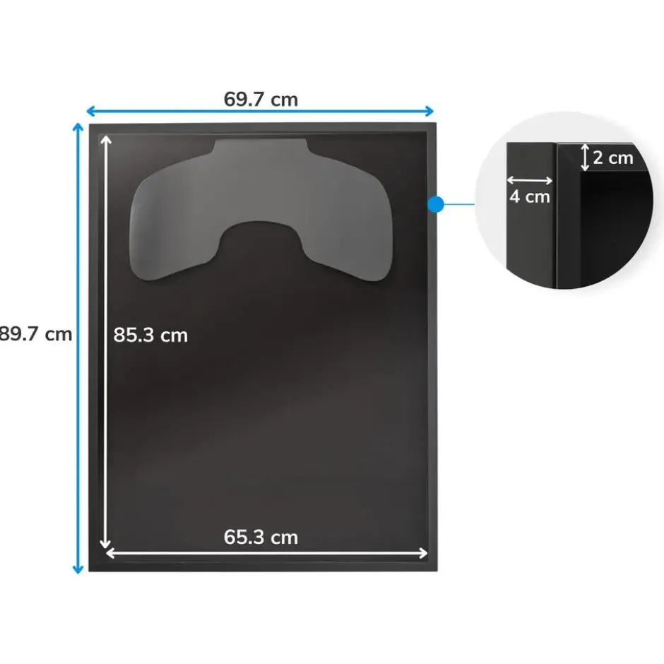 Wissellijst - Fotolijst - 3D Box Frame - Fotokader - 70x90cm - Zwart