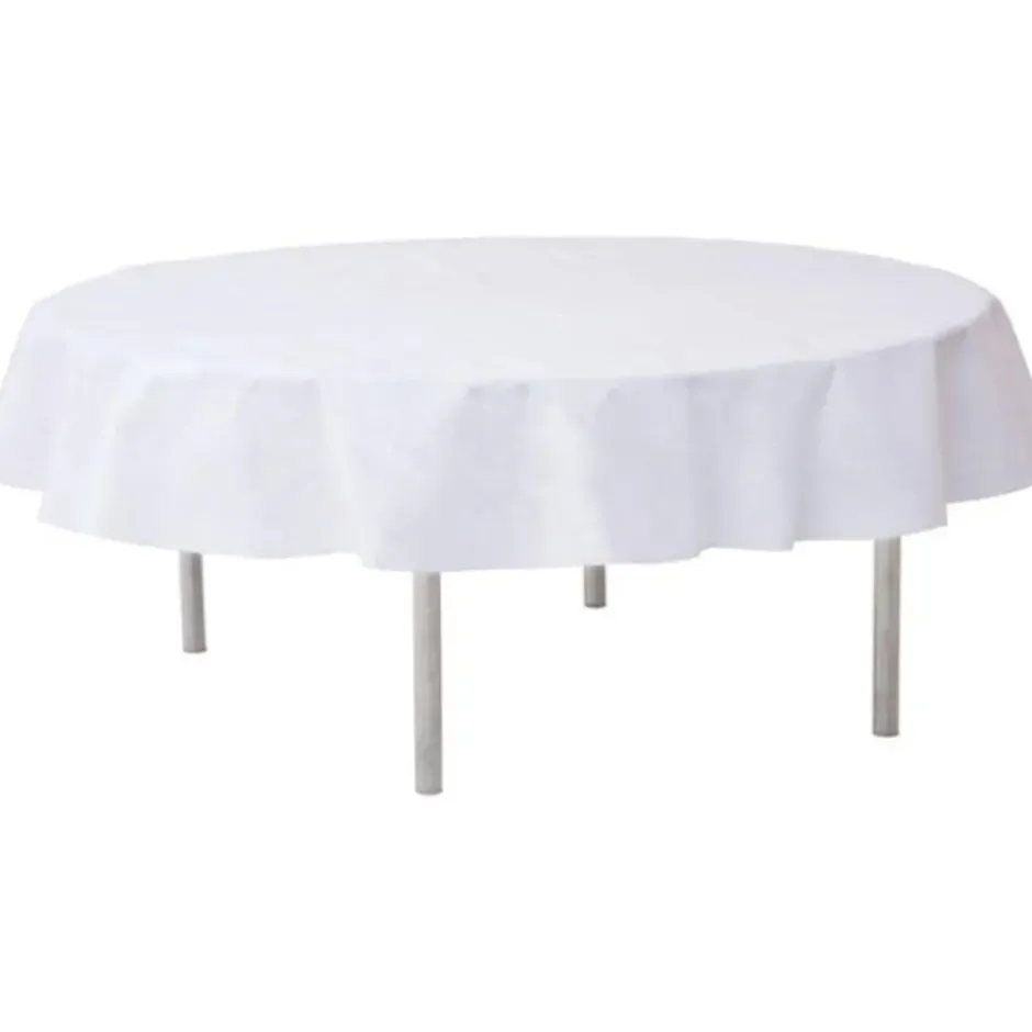 Wit rond tafelkleed/tafellaken 180 cm non woven polypropyleen