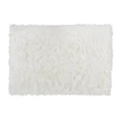 Woonkamertapijt SHEEP - 170 cmx120 cmx4 cm - Wit Stof