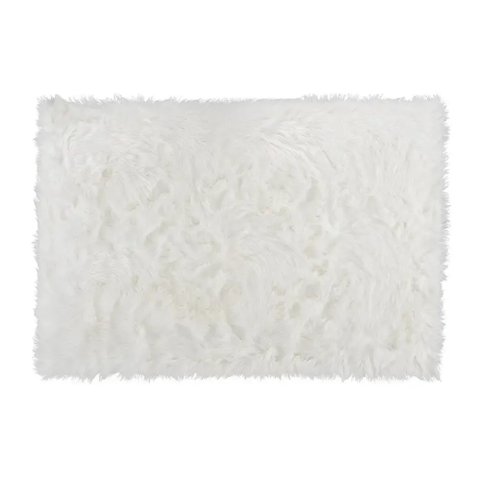 Woonkamertapijt SHEEP - 170 cmx120 cmx4 cm - Wit Stof