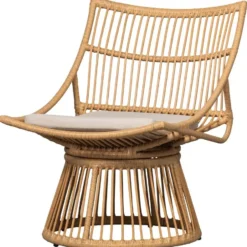 WOOOD Alatna Tuinstoelen - Wicker - Naturel - Set van 2