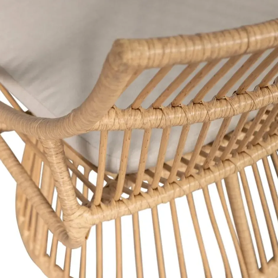 WOOOD Alatna Tuinstoelen - Wicker - Naturel - Set van 2