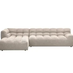 WOOOD Allure Chaise Longue Bank Links - Stof - Naturel - 79x324x165