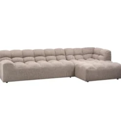 WOOOD Allure Chaise Longue Bank - Stof - Bruin Melange - 79x324x165
