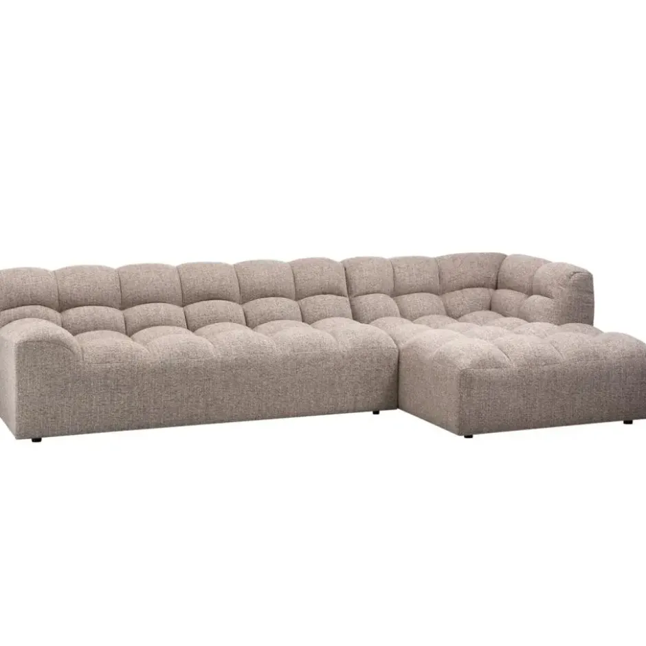 WOOOD Allure Chaise Longue Bank - Stof - Bruin Melange - 79x324x165