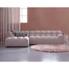WOOOD Allure Chaise Longue Bank - Stof - Bruin Melange-79x324x165