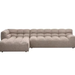 WOOOD Allure Chaise Longue Bank - Stof - Bruin Melange-79x324x165