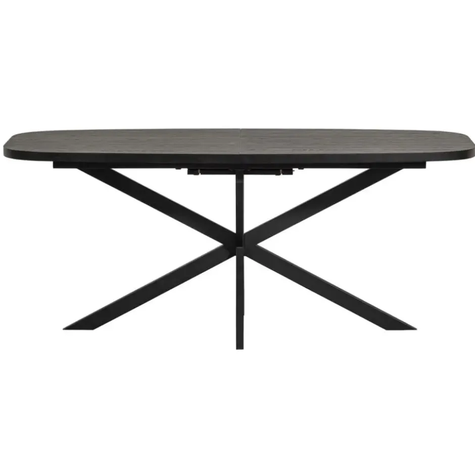WOOOD Arros Eettafel Uitschuifbaar - Zwart - 75x180/220x90