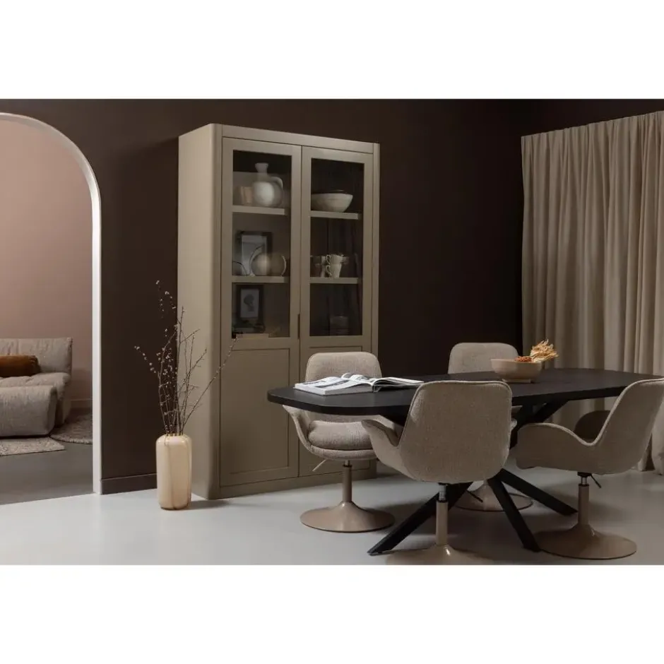 WOOOD Arros Eettafel Uitschuifbaar - Zwart - 75x180/220x90