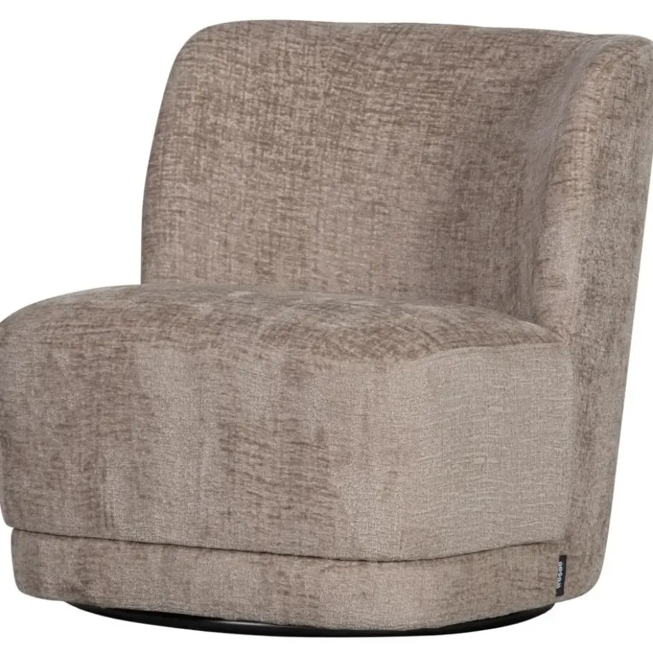 WOOOD Atty Draaifauteuil - Polyester - Zand - 75x74x65