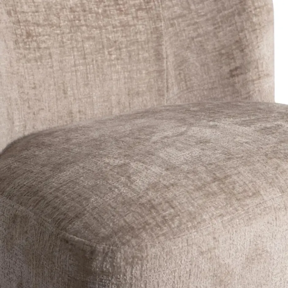 WOOOD Atty Draaifauteuil - Polyester - Zand - 75x74x65