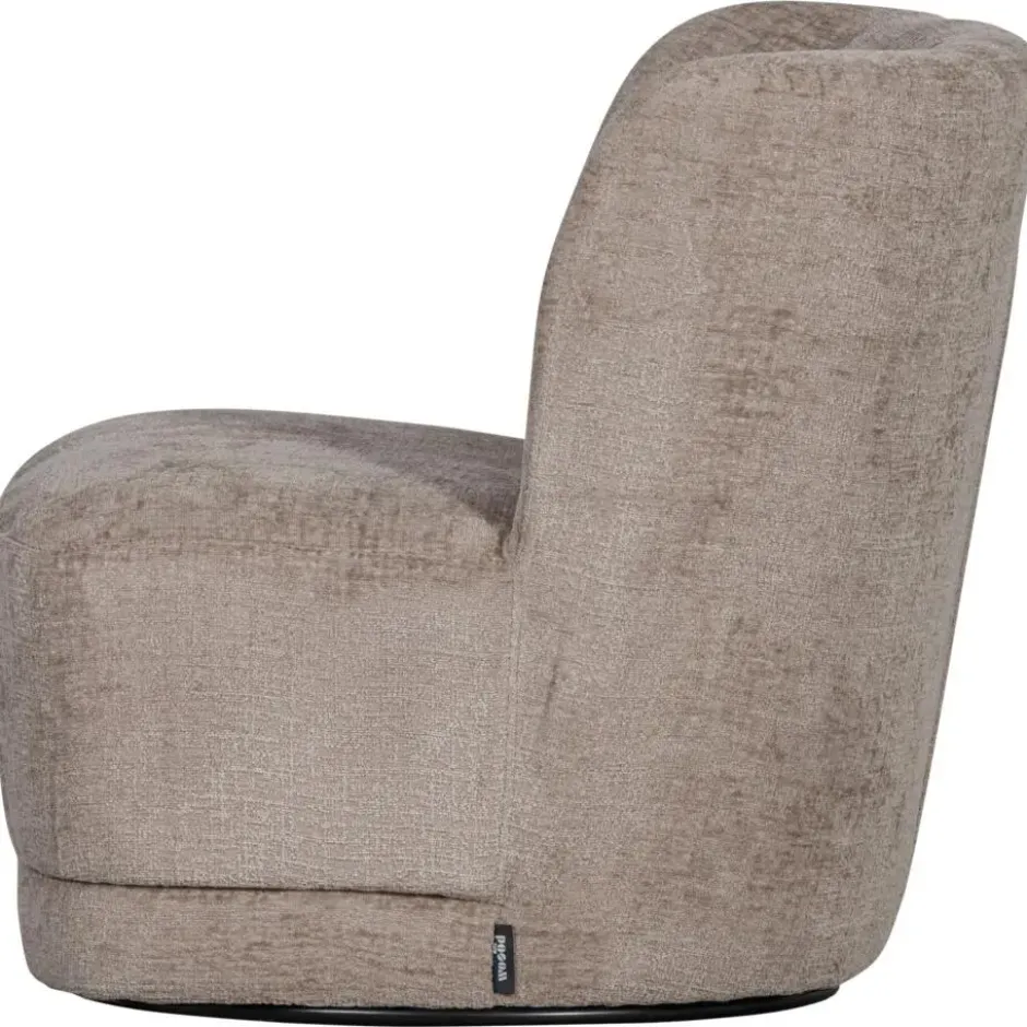WOOOD Atty Draaifauteuil - Polyester - Zand - 75x74x65