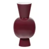 WOOOD Auri Vaas 20 CM - Metaal - Hoogglans Wijnrood - 38x20x20