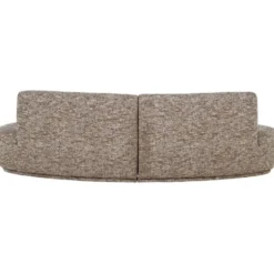 WOOOD Batavier Half Ronde Bank 4-Zits - Polyester - Lichtbruin