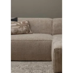 WOOOD Bean Chaise Longue Bank Rechts - Ribstof - Travertin -73x254x178