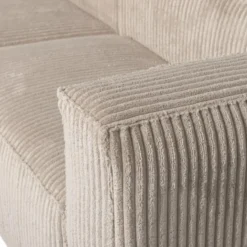WOOOD Bean Chaise Longue Bank Links - Ribstof - Travertin - 73x254x178