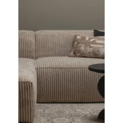 WOOOD Bean Chaise Longue Bank Links - Ribstof - Travertin - 73x254x178