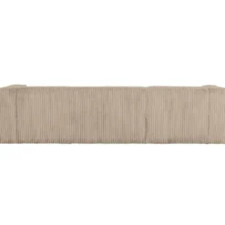 WOOOD Bean Hoekbank Links - Ribstof - Travertin - 73x305x96