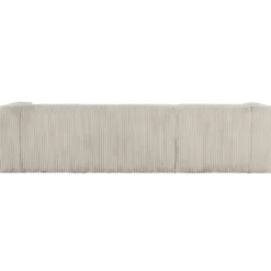 WOOOD Bean Hoekbank Links - Ribstof - Naturel - 73x305x96