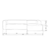 WOOOD Bean Hoekbank Rechts - Ribstof - Naturel - 73x305x96