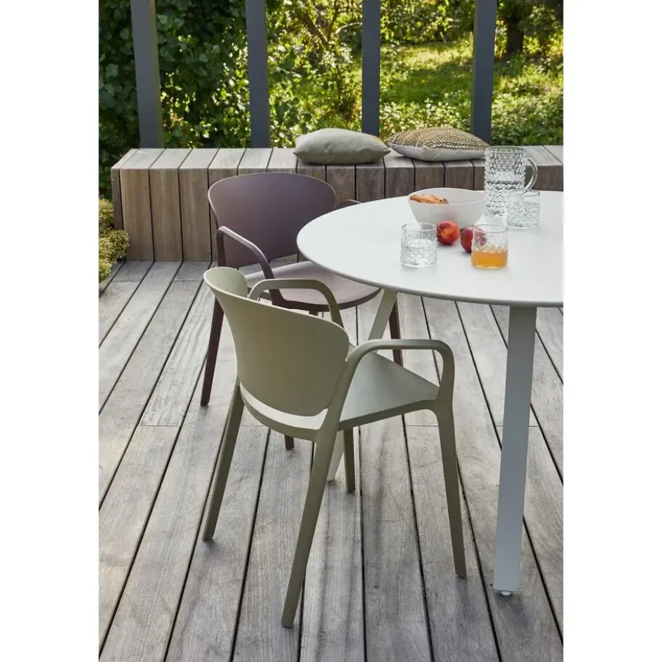 WOOOD Bent Tuinstoelen - Kunststof - Groen -Set van 2