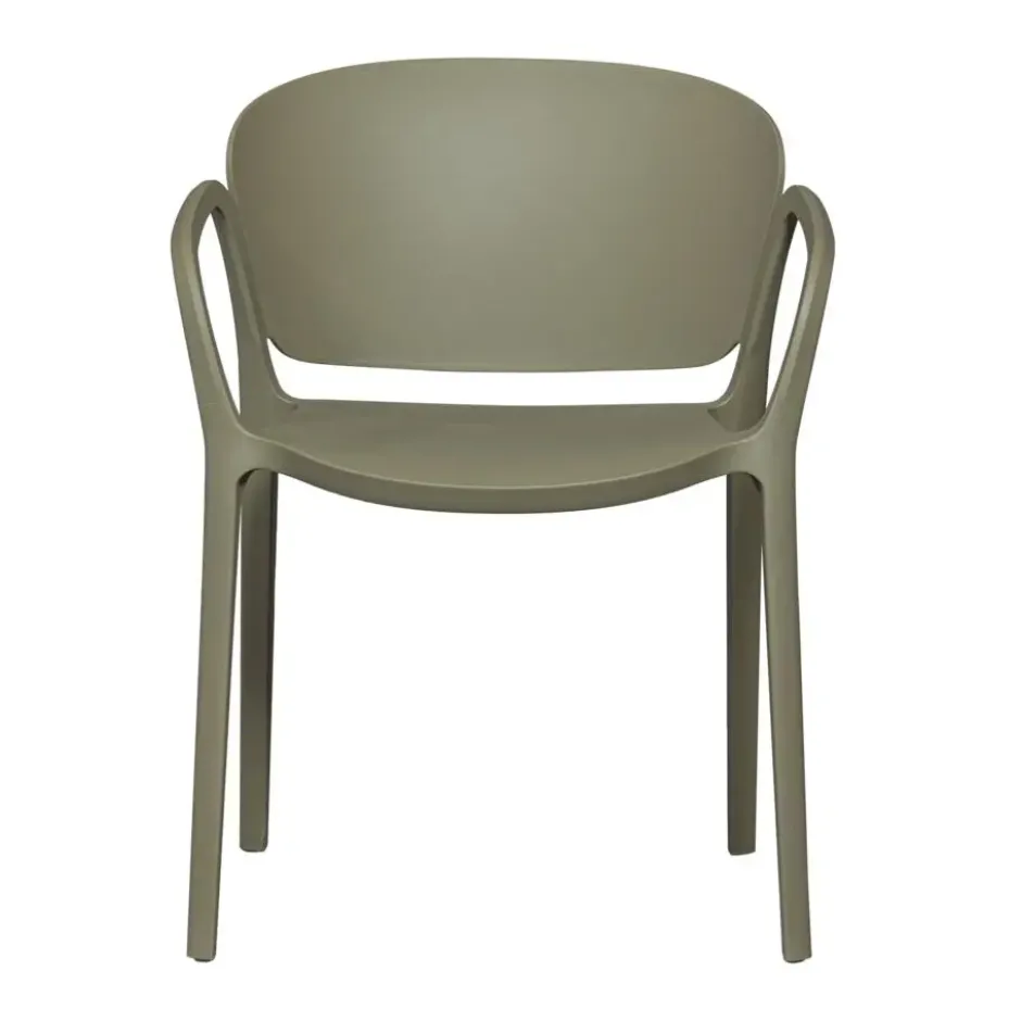 WOOOD Bent Tuinstoelen - Kunststof - Groen -Set van 2
