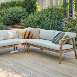 WOOOD Biam Loungeset Tuin - Acacia Hout - Naturel - 67x227x227