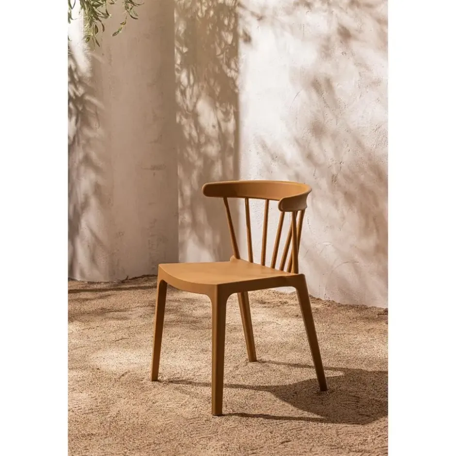 WOOOD Bliss Tuinstoelen - Plant Fiber - Caramel Melange - Set van 2
