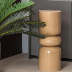 WOOOD Brava Plantenstandaard - Metaal - Zand - 77x29x29