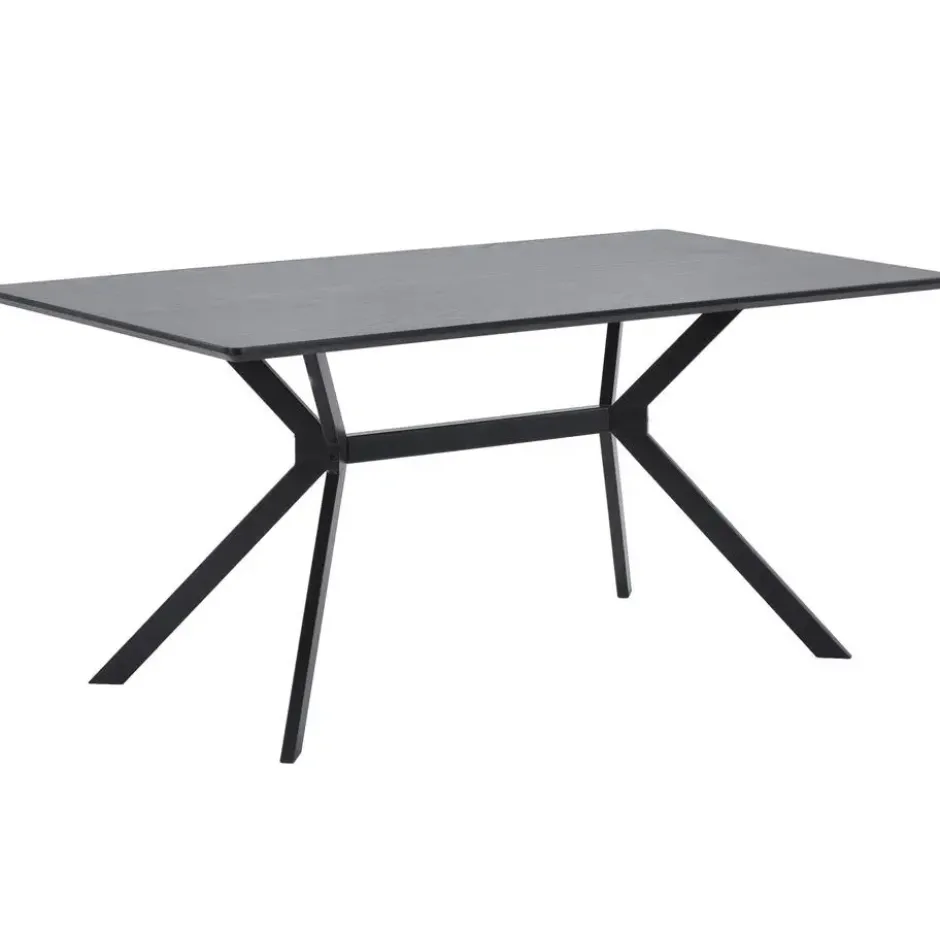 WOOOD Bruno Eettafel - Mdf - Zwart - 160x90