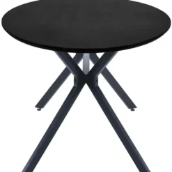 WOOOD Bruno Eettafel Ovaal - Mdf - Zwart - 75x220x100